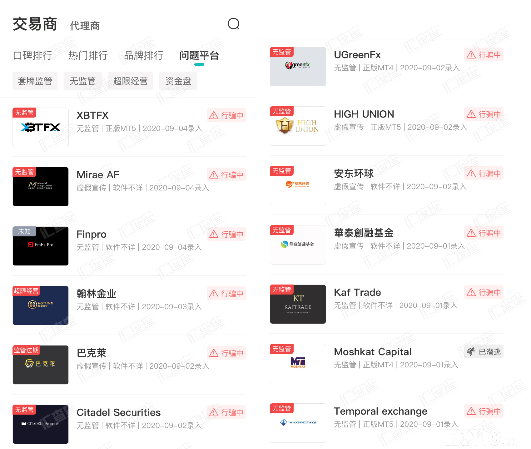 【汇查查】重拳出击,汇查查强力打击13家问题平台