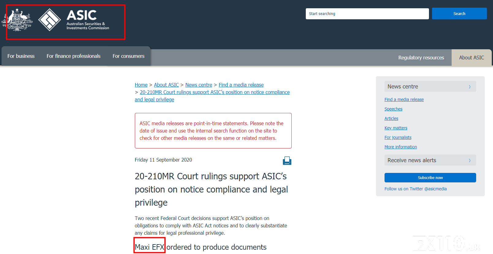 USG联准授权代表公司收到法院强制命令！