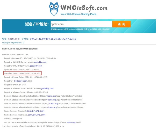 域名调查结果