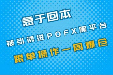 汇友因急于回本被引诱进POFX黑平台 跟单操作一周爆仓 汇友因急于回本被引诱进POFX黑平台 跟单操作一周爆仓