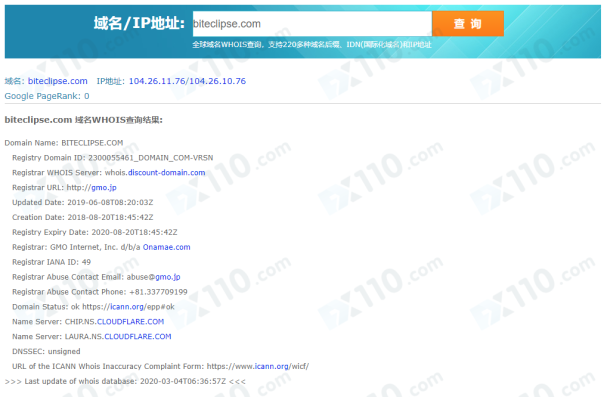 域名调查结果