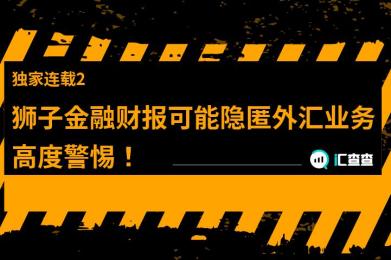 【独家连载2】:狮子金融财报可能隐匿业务,高度警惕! 【独家连载2】:狮子金融财报可能隐匿业务,高度警惕!