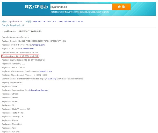 域名调查结果