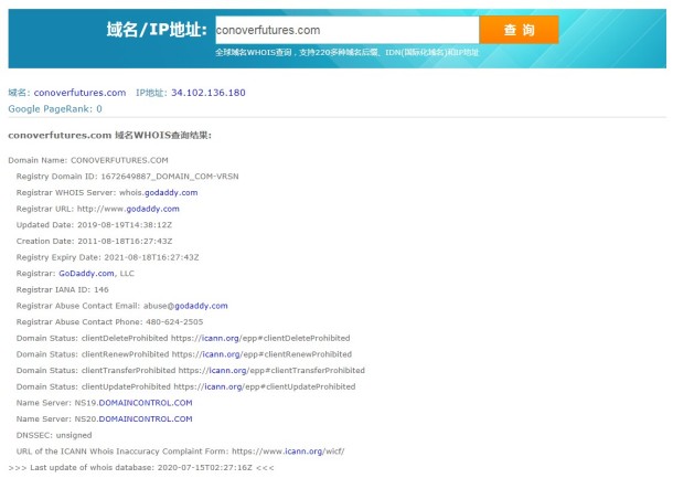 域名调查结果