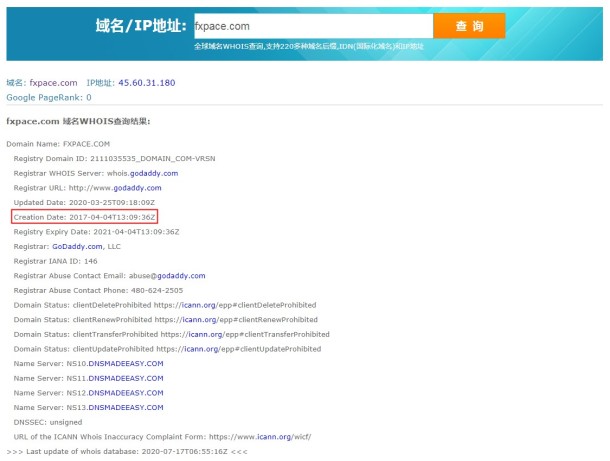 域名调查结果
