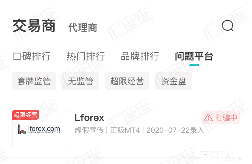 逐个击破！汇查查强力曝光25家问题平台