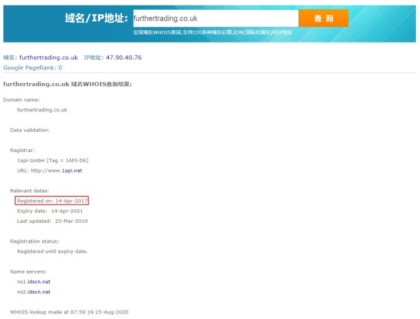 域名调查结果
