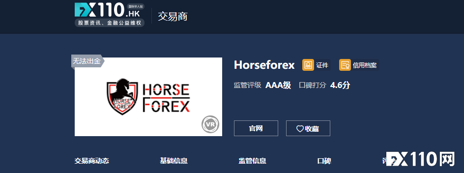 预警！马汇Horseforex长时间出金困难，疑崩盘临近？