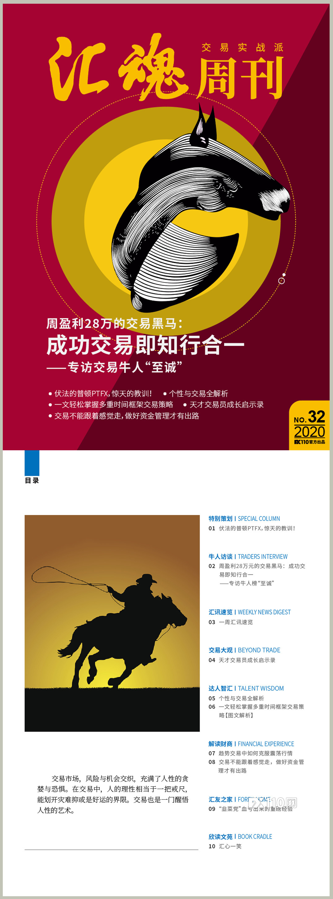 《汇魂周刊》周盈利28万的交易黑马:成功交易即知行合一