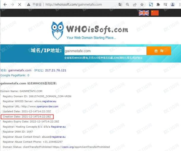 域名调查结果