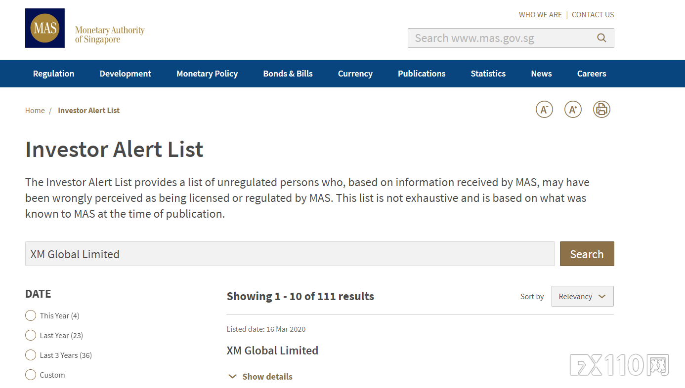 XM频繁登上各国监管机构警告名单