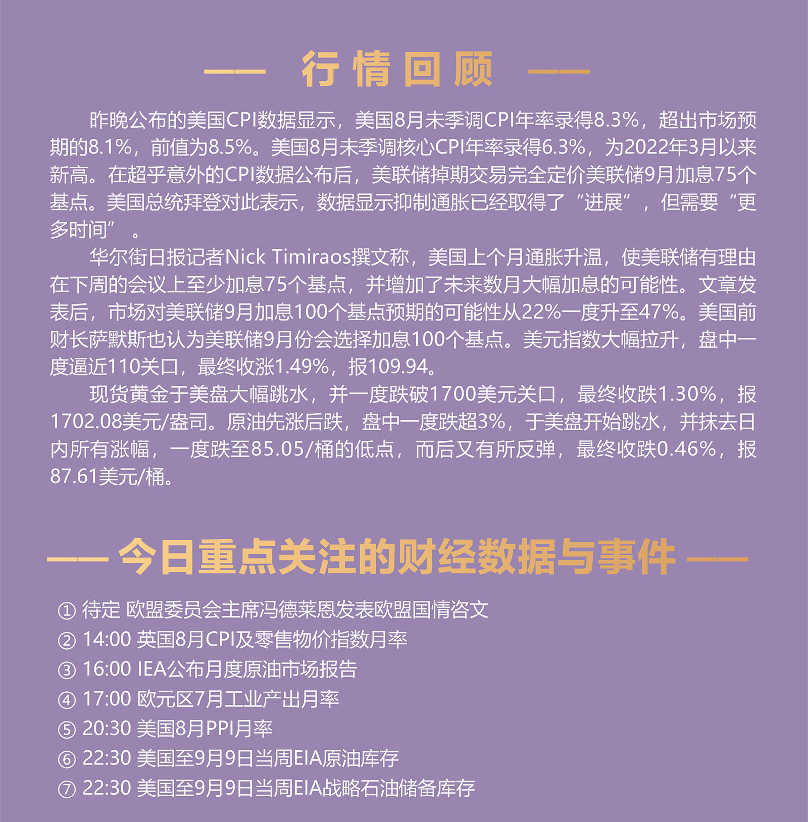 9.14AMMARKETS分析报告（CPI大超预期，引发美联储九月加息恐慌）_02.jpg