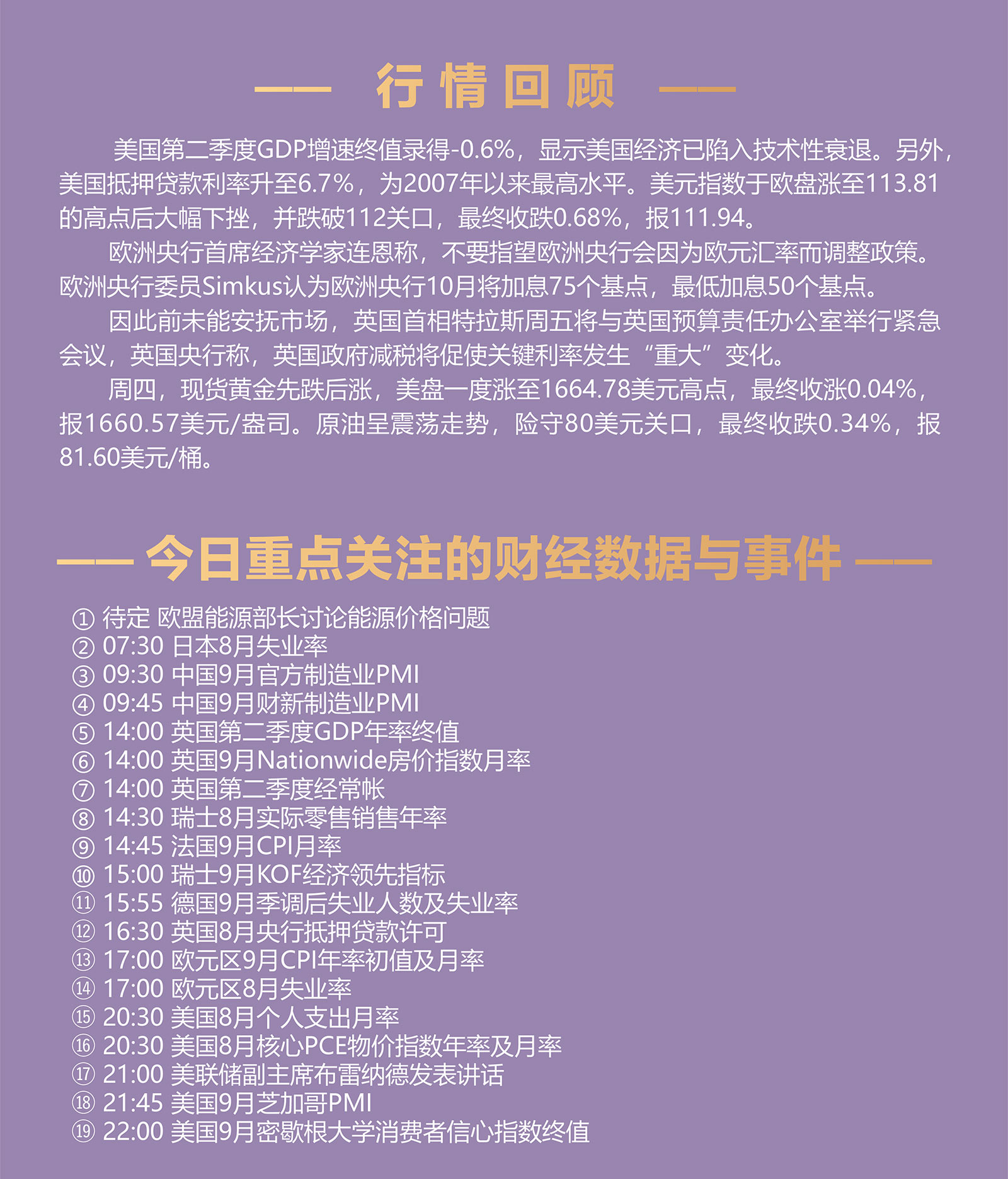 9.30AMMARKETS分析报告（美元技术性回调，非美货币短线反弹，黄金、原油进入压力区）_02.jpg