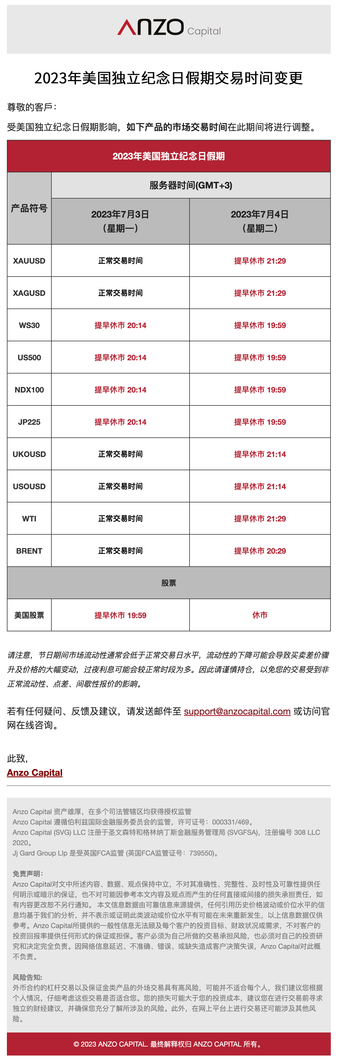 2023年美国独立纪念日假期交易时间变更公告.png