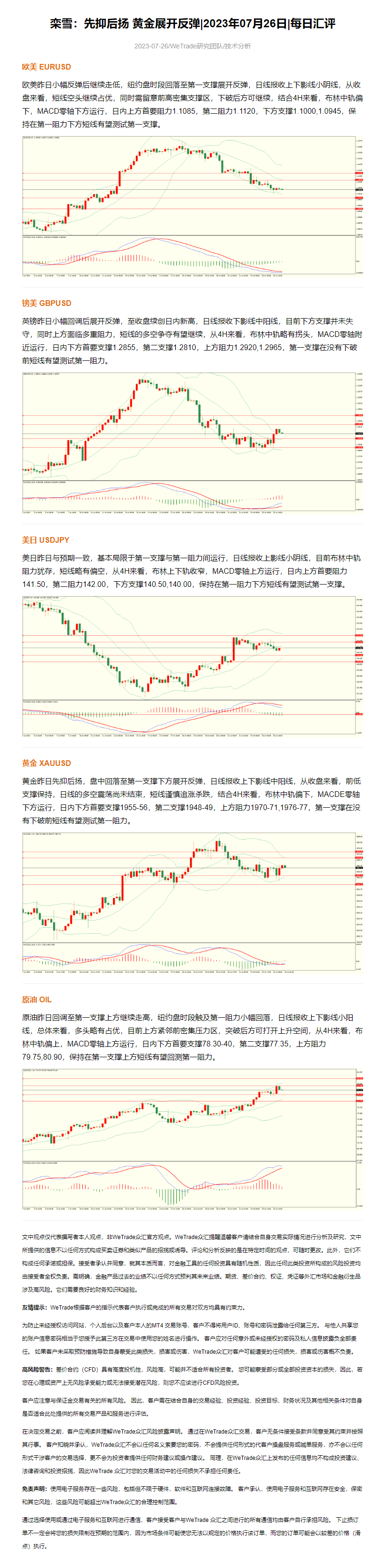 栾雪：先抑后扬 黄金展开反弹_2023年07月26日_每日汇评_WeTrade.png