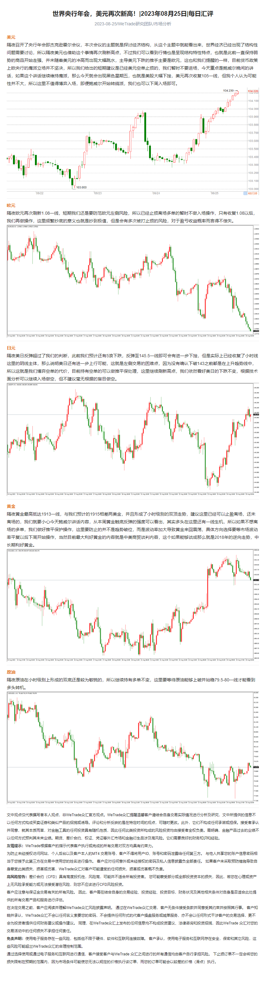 世界央行年会，美元再次新高！_2023年08月25日_每日汇评_WeTrade.png