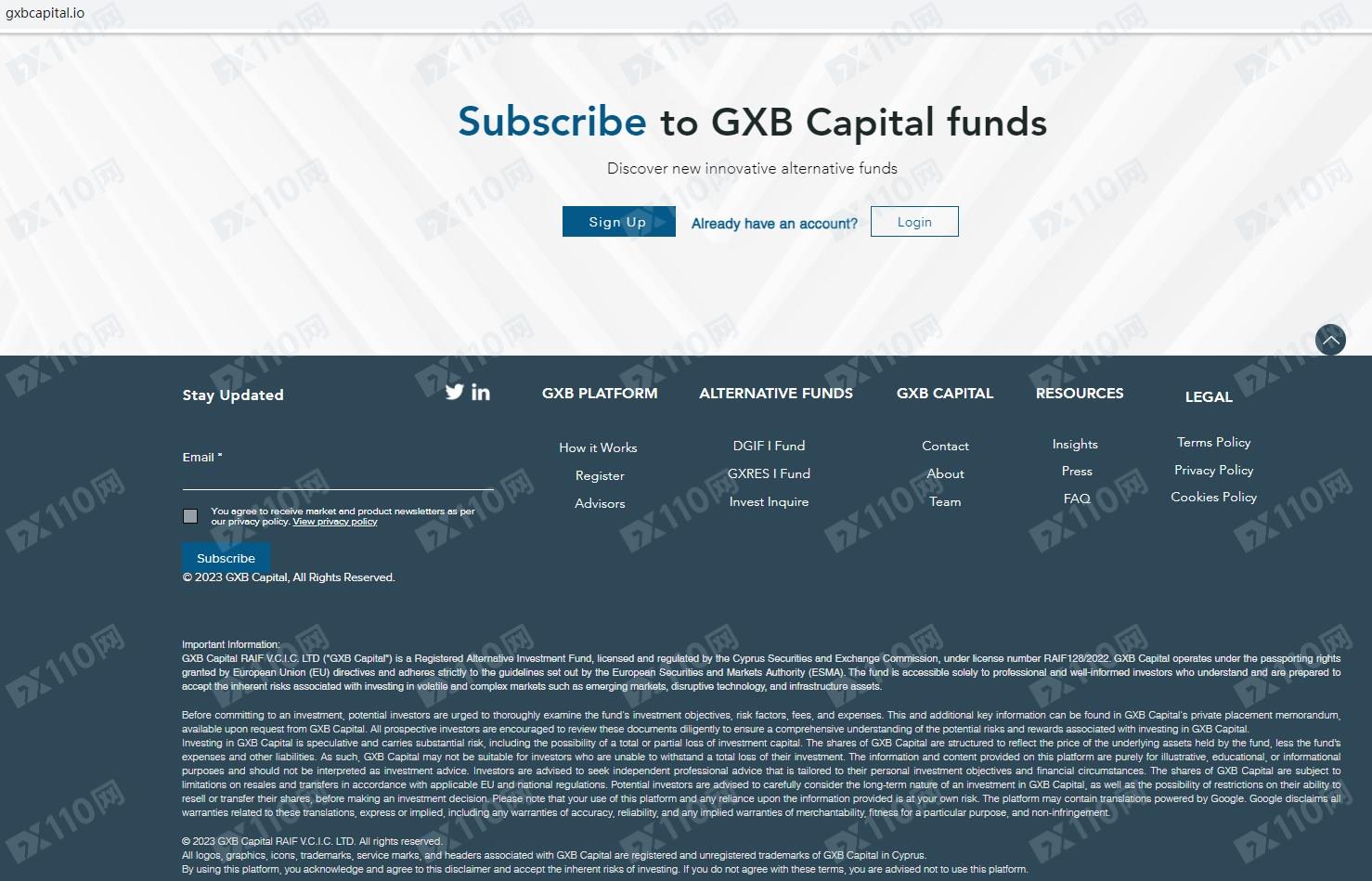 GXB Capital黑平台FX110网