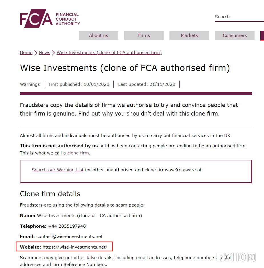 八旬企业家在Wise Investments克隆平台投资被骗，称骗子“专业且耐心”