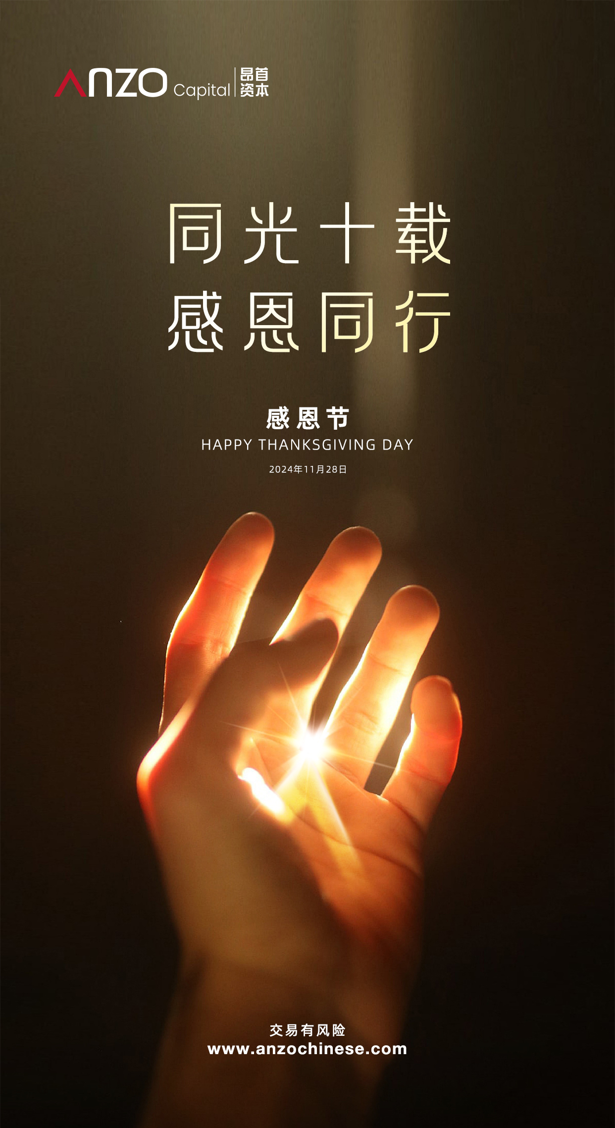 Anzo·Capital | 感恩节】同光十载，感恩同行，感恩节快乐！_交易商公告