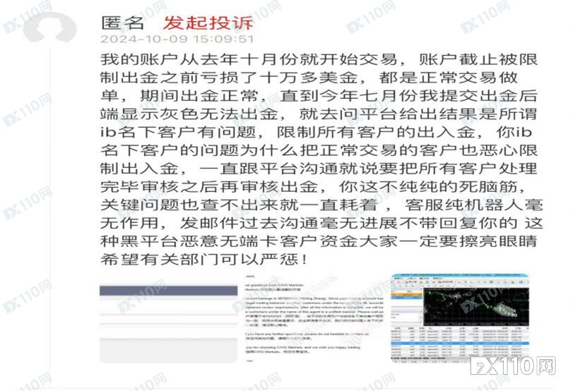 CWG Markets 出金问题频现，有用户苦等七个月未果