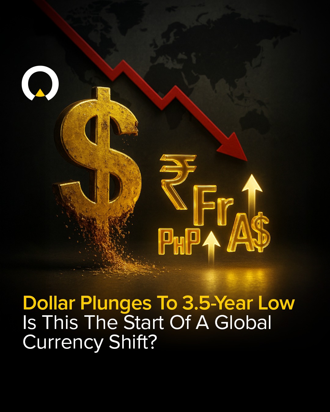 🚨 Dollar Drops to 3.5-Year Low — What’s Next for the Global EconomyThe greenback is losing ground fast, with the Dollar Index falling below 97 — a level not seen since 2021.📉 From 110.17 in January to 96.93 today.jpg
