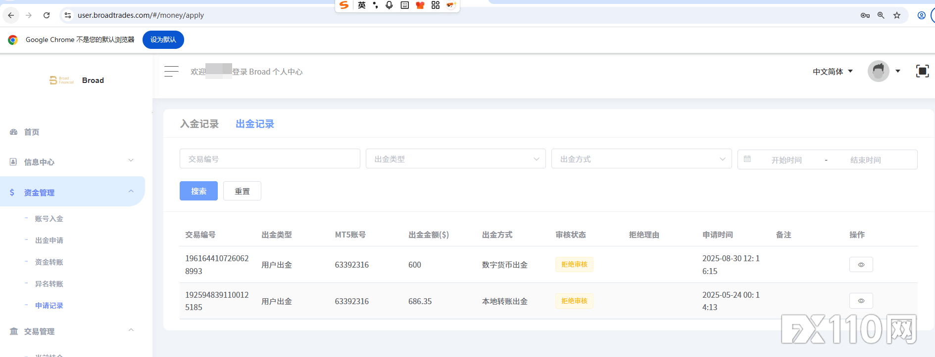 跑路还是又换壳了？Broad Forex官网失效，汇友资金被套