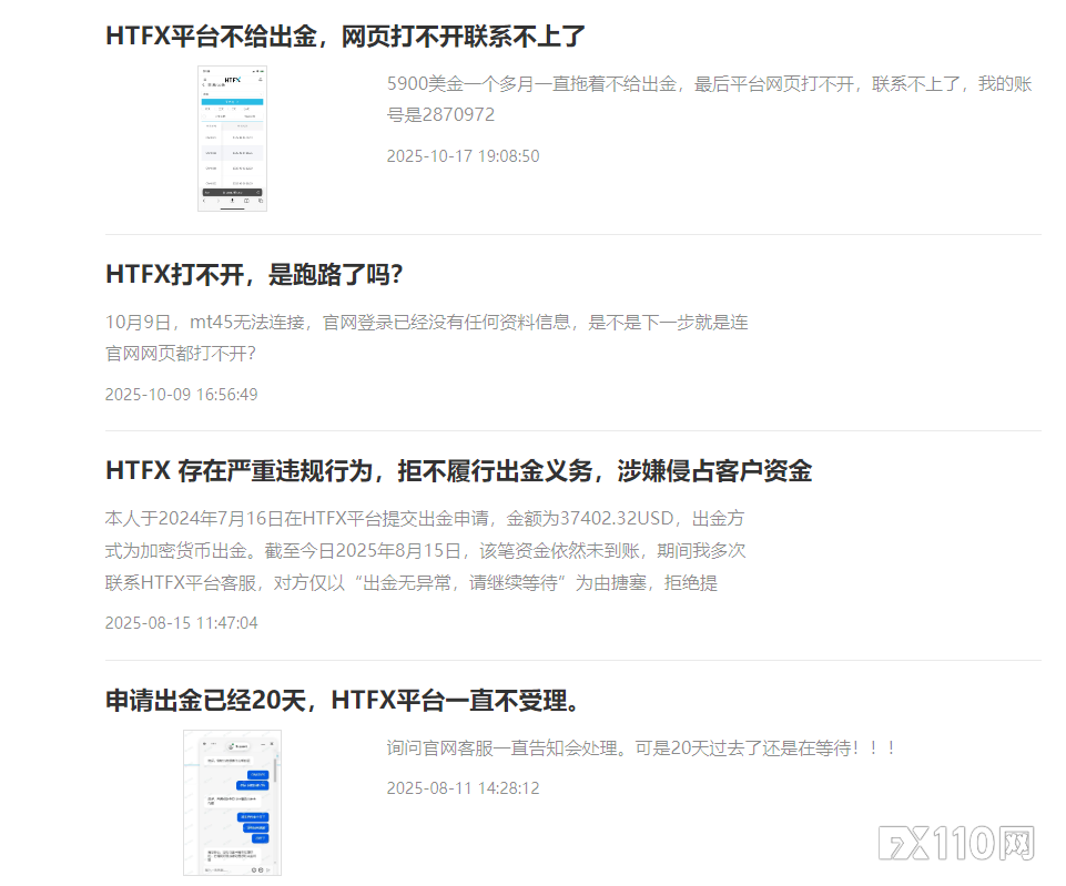 预警升级!HTFX出金问题加剧,9月起投诉激增!