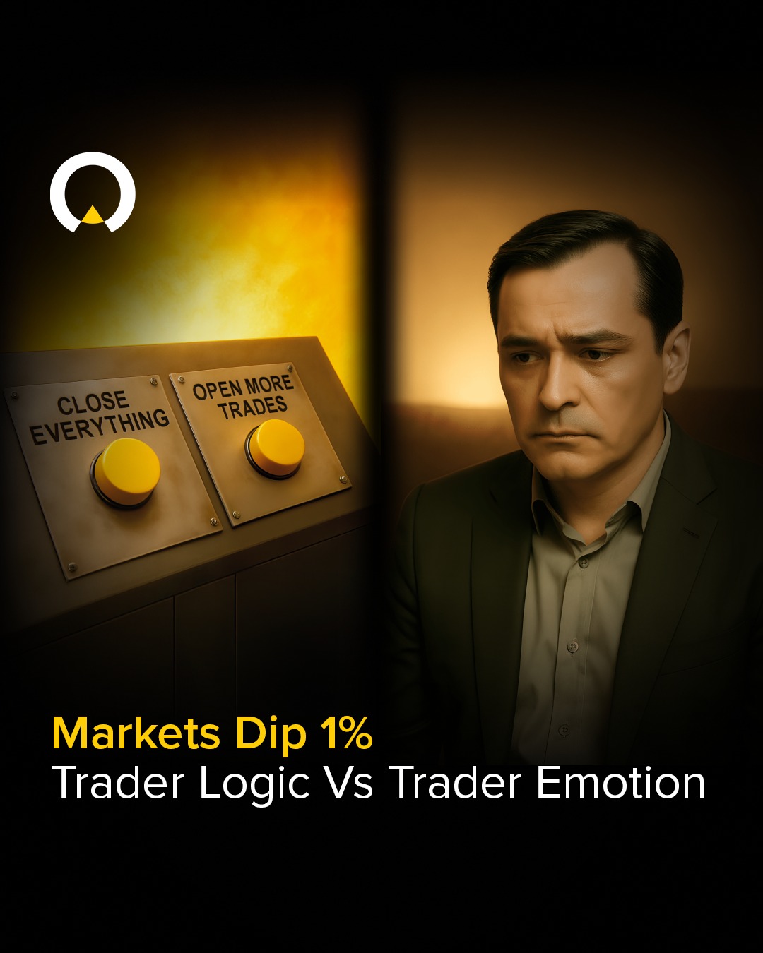 When the market drops 1% and your brain says- 🟥 “Close everything” 🟦 “Double down” 🤯 Meanwhil.jpg