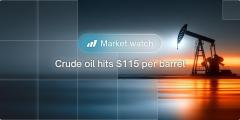 原油价格升至 $115 美元