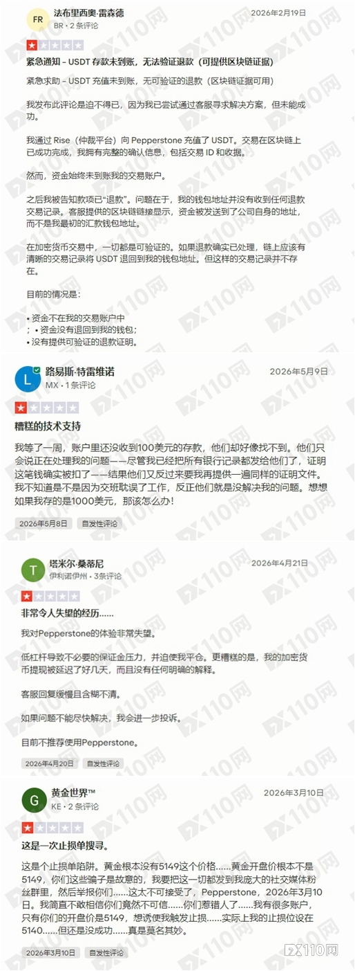 Pepperstone入金账户涉诈致用户银行卡冻结,已扯皮四个多月