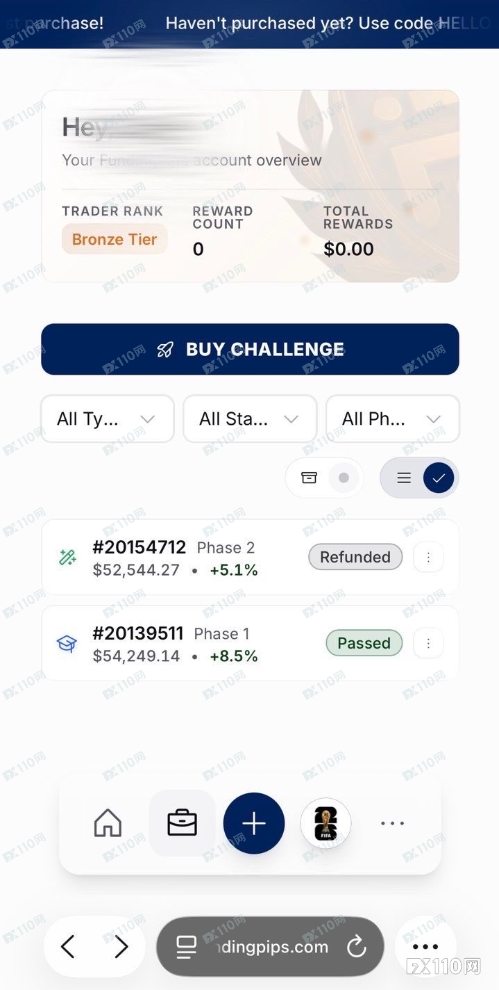 自营交易商FundingPips考核过了，账户不给，钱也不退