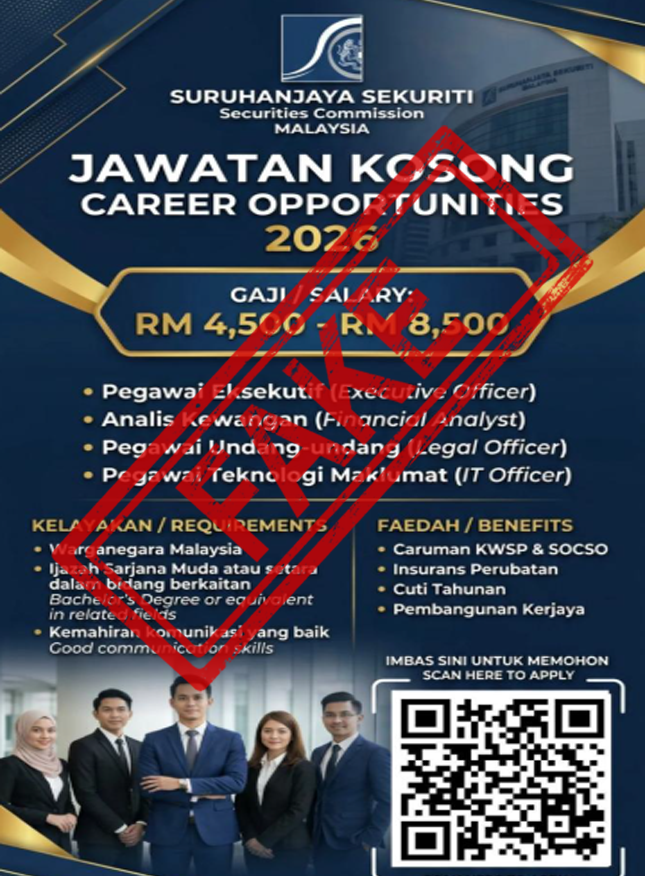 马来西亚证券委员会将Maybank Trustees等多家潜在克隆实体列入警示名单